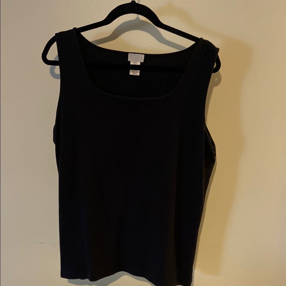 Sigrid Olsen Black Fitted Tank Top